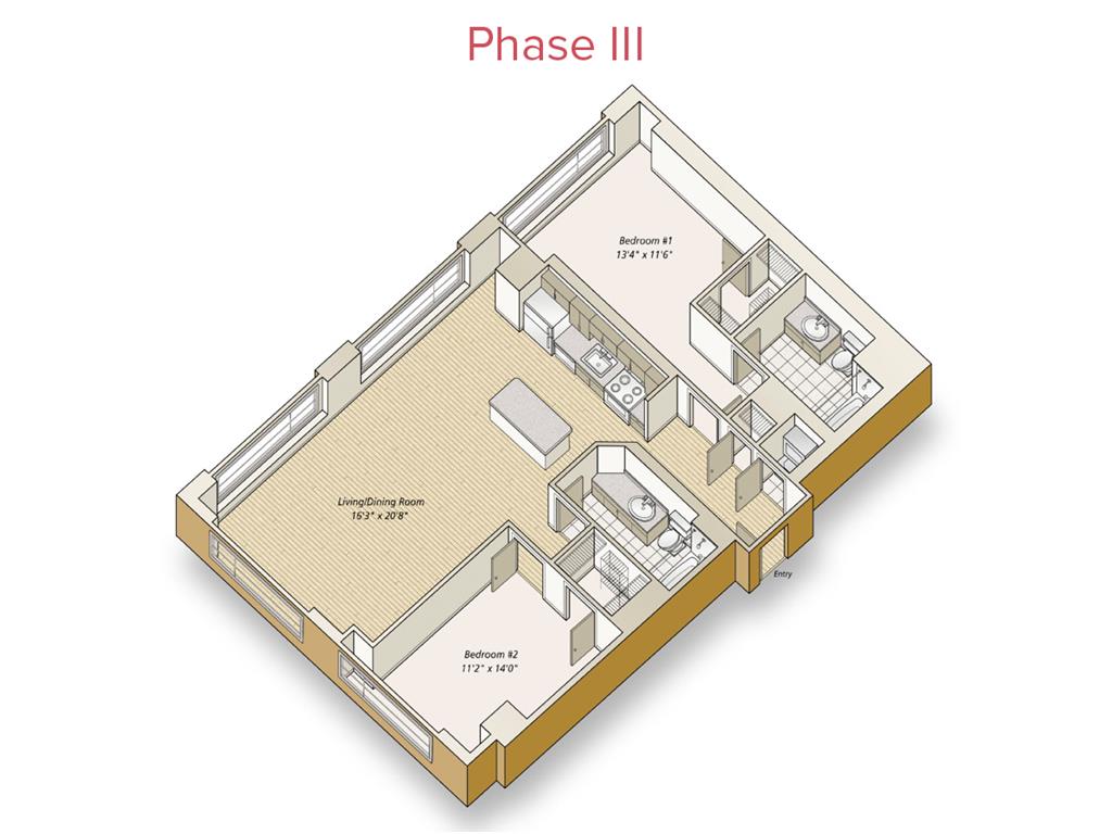 2 beds |  2 baths |  "apartment"